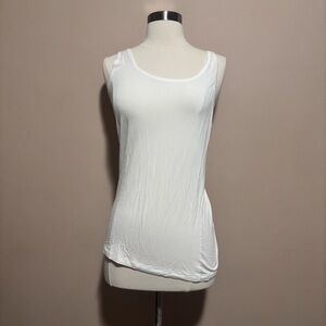 Jockey White Scoop Neck Tank Top